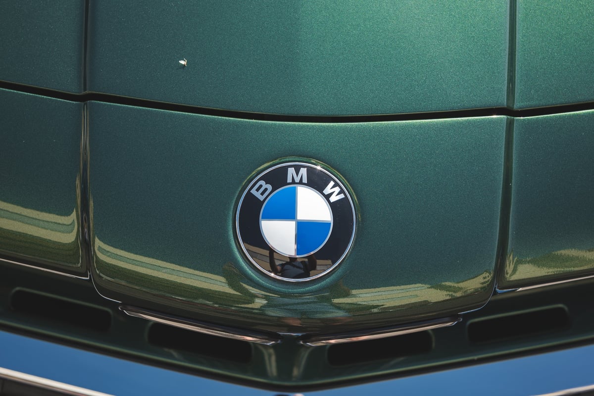 Water beading on a ceramic-coated BMW bonnet